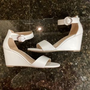 White Ankle Strap Sandals